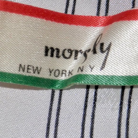 Vintage Morsly Scarf Yellow Green Blk Floral I001 - Picture 5 of 6